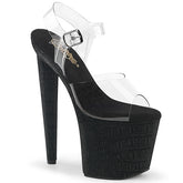 Pleaser Razzle 808Wr Clear Black Reptile Print Platform Shoes